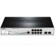 Коммутатор D-Link Управляемый L2 PoE-коммутатор, 8x1000Base-T PoE, 2x1000Base-X SFP, PoE-бюджет 78 Вт, защита от статического электричества до 6 кВ, CLI, консольный порт RJ-45