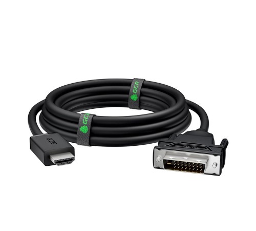 GCR Кабель 2.0m HDMI-DVI, 19M / 25M Dual Link, черный, 30 AWG, двойной экран. GCR-55521 GCR Кабель 2.0m HDMI-DVI, 19M / 25M Dual Link, черный, 30 AWG, двойной экран. GCR-55521