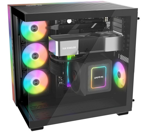 Корпус ПК без блока питания/ Case be quiet! LIGHT BASE 600 LX, Midi-Tower, TG, 4x120mm ARGB, 2xUSB-A 3.2, 1xUSB 3.2 Type-C, ATX, mATX, mITX Black