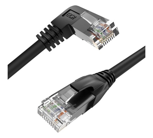 GCR Патч-корд прямой 1.0m UTP кат.5e, черный, правый угол, литой, ethernet high speed, RJ45, T568B, GCR-53123 GCR Патч-корд прямой 1.0m UTP кат.5e, черный, правый угол, литой, ethernet high speed, RJ45, T568B, GCR-53123