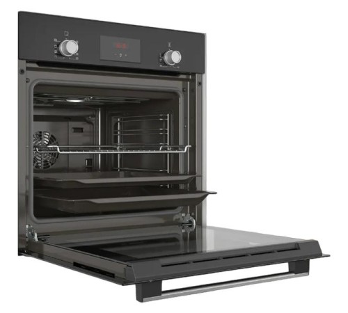 Встраиваемая электрическая духовка BOSCH Serie 2, духовой шкаф,цвет черный,светодиодный дисплей. класс энергоэффективности А, 5 режимов, 66 литров, сделано в Турции