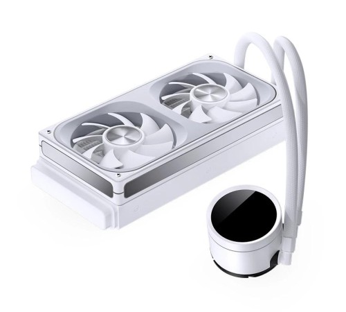 Система жидкостного охлаждения/ Water Cooling System JONSBO TH-240 White (260W, 240mm, LED temp., White, ARGB/ Fans: 2x120mm, 62.4CFM, 37.3dBA, 2400RPM/ Pump height 72mm, 30dBA, 2400RPM, Rad thickness 27mm/ S: 1851, 1700, 1200, 115X, AM5, AM4) Система жидкостного охлаждения/ Water Cooling System JONSBO TH-240 White (260W, 240mm, LED temp., White, ARGB/ Fans: 2x120mm, 62.4CFM, 37.3dBA, 2400RPM/ Pump height 72mm, 30dBA, 2400RPM, Rad thickness 27mm/ S: 1851, 1700, 1200, 115X, AM5, AM4)