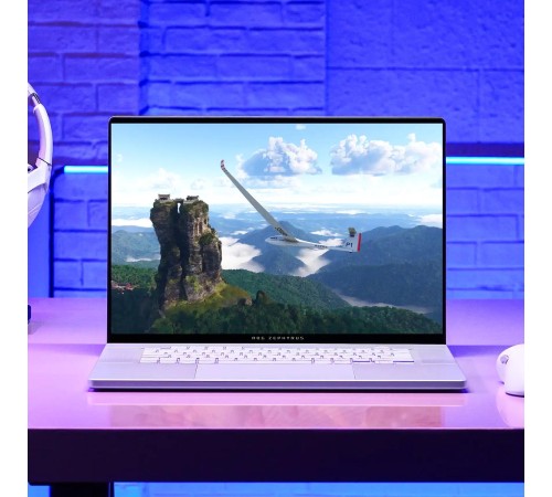 Ноутбук/ ASUS ROG Zephyrus G16 GA605KM-QR036 16"(2560x1600 OLED 240Hz)/AMD Ryzen AI 7 350(2Ghz)/32768Mb/1024PCISSDGb/noDVD/Ext:nVidia GeForce RTX 5060(8192Mb)/Cam/BT/WiFi/90WHr/war 1y/1.85kg/Platinum White/DOS + чехол
