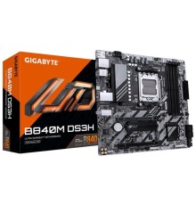 Материнская плата GIGABYTE B840M DS3H, AM5, B840, 4*DDR5, 4*SATA, 2*M.2, 2*USB 3.2, 4*USB 2.0, Type-C, 1*PCIx16, 1*PCIx1, 2*DP+HDMI, mATX