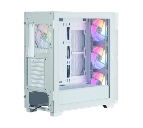 корпус ZALMAN S5 NEO, ATX, WHITE, WINDOW, 2xCOMBO (3.5" or 2.5"), 4x2.5", 1xUSB2.0, 1xUSB3.1, FRONT 3x120mm FRGB, REAR 1x120mm FRGB