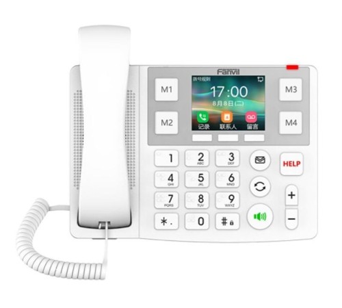 IP-телефон Fanvil Care Series IP Phone3.5" 320 x 240-pixel color display2 SIP Line4 Quick KeyBig ButtonWIFI 2.4GHz & 5GHzHAC HandsetG.722, OpusSOS ButtonDesktop Stand/Wall Mountable(optional)