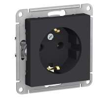 ATLASDESIGN РОЗЕТКА с заземлением, 16А, механизм, КАРБОН