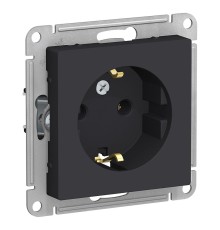 ATLASDESIGN РОЗЕТКА с заземлением, 16А, механизм, КАРБОН