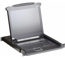 ЖК-монитор 17" с клавиатурой, выдвижной, 1U, RAL 7021/ Console with LCD screen 17"