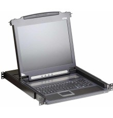 ЖК-монитор 17" с клавиатурой, выдвижной, 1U, RAL 7021/ Console with LCD screen 17"