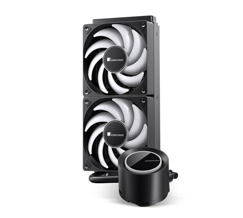 Система жидкостного охлаждения/ Water Cooling System JONSBO TG-240 Black (260W, 240mm, Black, ARGB/ Fans: 2x120mm, 66.19CFM, 35.4dBA, 1800RPM/ Pump height 72mm, 30dBA, 2400RPM, Rad thickness 27mm/ S: 1700, 1200, 115X, AM5, AM4) Система жидкостного охлаждения/ Water Cooling System JONSBO TG-240 Black (260W, 240mm, Black, ARGB/ Fans: 2x120mm, 66.19CFM, 35.4dBA, 1800RPM/ Pump height 72mm, 30dBA, 2400RPM, Rad thickness 27mm/ S: 1700, 1200, 115X, AM5, AM4)