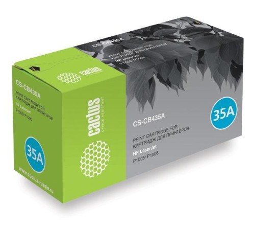 -/ Картридж лазерный Cactus CS-CB435AS CB435A черный (1500стр.) для HP LJ P1005/P1006