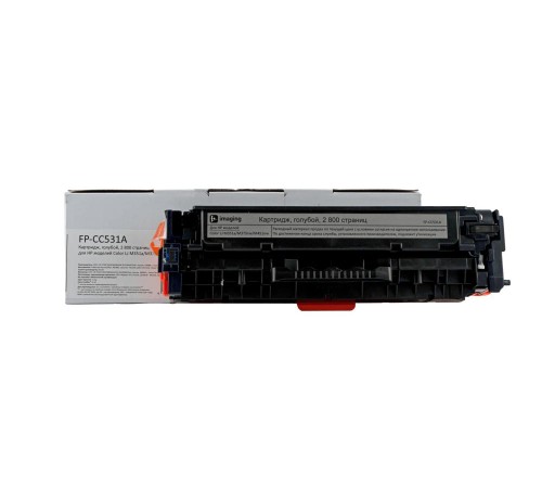 Картридж F+ imaging, голубой, 2 800 страниц, для HP моделей Color LJ M351a/M375nw/ M451nw (аналог CC531A/CE411A/CF381A/CRG118C/CRG718C/CRG318C/Canon318C), FP-CC531A (Мятая упаковка)