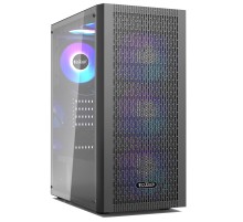 Корпус без блока питания/ Case PCCooler MA100 MESH BK, Midi-Tower, TG, Mesh, 3x120mm ARGB, 1xUSB-A 3.0 + 2xUSB-A 2.0, ATX, mATX, mITX Black