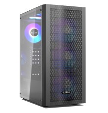 Корпус без блока питания/ Case PCCooler MA100 MESH BK, Midi-Tower, TG, Mesh, 3x120mm ARGB, 1xUSB-A 3.0 + 2xUSB-A 2.0, ATX, mATX, mITX Black