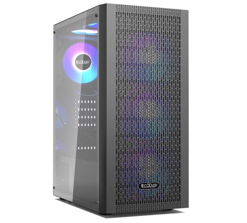 Корпус без блока питания/ Case PCCooler MA100 MESH BK, Midi-Tower, TG, Mesh, 3x120mm ARGB, 1xUSB-A 3.0 + 2xUSB-A 2.0, ATX, mATX, mITX Black Корпус без блока питания/ Case PCCooler MA100 MESH BK, Midi-Tower, TG, Mesh, 3x120mm ARGB, 1xUSB-A 3.0 + 2xUSB-A 2.0, ATX, mATX, mITX Black