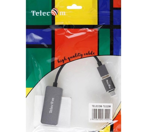 Кабель-переходник/ Кабель-переходник USB 3.0-->RJ-45 2.5G Ethernet, and TypeC адаптер 0.15м Telecom <TU325M> Кабель-переходник/ Кабель-переходник USB 3.0-->RJ-45 2.5G Ethernet, and TypeC адаптер 0.15м Telecom <TU325M>