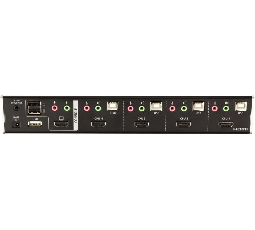 Переключатель, электрон., KVM+Audio+USB 2.0,  1 user USB+HDMI =>  4 cpu USB+HDMI, соШнур. USB 2х1.8м., настол., исп.стандарт, без OSD, некаскад./ATEN./ CUBIQ 4 PORT HDMI KVMP SWITCH W/1.8M