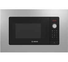 Встраиваемые микроволновые печи BOSCH Serie 2, встраиваемая микроволновая печь c грилем, нержавеющая сталь, микроволны до 800 Вт, 5 ступеней мощности микроволн, поворотный переключатель, 8 автоматических программ, память на одну пользовательскую программу