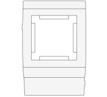 PDA-45N 80 Рамка-суппорт под 2 модуля 45x45 мм