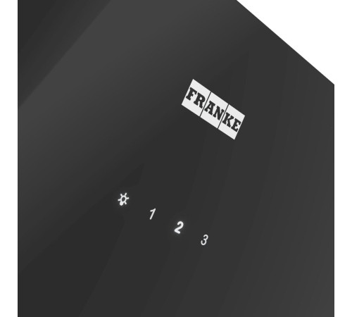 Вытяжка Franke/ Best, Вытяжка наклонная LENS 60 BK, 60 см, 1000 м3/ч, сенсорное управление, LED освещение, 62 дБ, Угольный фильтр Ф-09 (опция), цвет черный