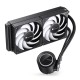 Система жидкостного охлаждения/ Water Cooling System JONSBO TG-240 Black (260W, 240mm, Black, ARGB/ Fans: 2x120mm, 66.19CFM, 35.4dBA, 1800RPM/ Pump height 72mm, 30dBA, 2400RPM, Rad thickness 27mm/ S: 1700, 1200, 115X, AM5, AM4)