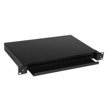 Кросс оптический Кросс оптический LANMASTER 19" металлический, 1U на  24 адаптера SC, выдвижной