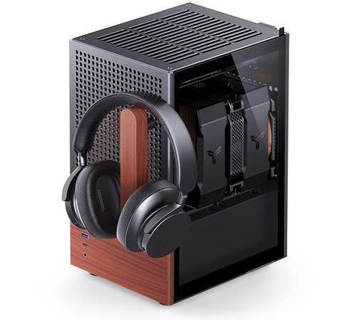 Корпус без блока питания/ Case JONSBO T6, Mini-Tower, 1x140mm, 1xUSB-A 3.0 + 1xUSB-C 3.2, mITX, wood panel + wooden handle Black Корпус без блока питания/ Case JONSBO T6, Mini-Tower, 1x140mm, 1xUSB-A 3.0 + 1xUSB-C 3.2, mITX, wood panel + wooden handle Black