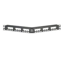 Модульная панель угловая Mini-Com 24порта высокой плотности 1U/ Patch Panel 24 Port, Modular Flush Mount