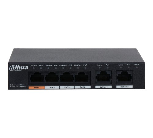 4-портовый неуправляемый коммутатор с РоЕ, Порты: 4 RJ45 10/100/1000Мбит/с PoE/PoE+/Hi-PoE 2 RJ45 10/100/1000Мбит/с uplink; мощность PoE: 1 до 60Вт порты: 24 до 30Вт суммарно до 60Вт; 4-портовый неуправляемый коммутатор с РоЕ, Порты: 4 RJ45 10/100/1000Мбит/с PoE/PoE+/Hi-PoE 2 RJ45 10/100/1000Мбит/с uplink; мощность PoE: 1 до 60Вт порты: 24 до 30Вт суммарно до 60Вт;