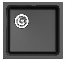 Кухонная мойка RIVELATO RIVELATO Мойка BERKANA 45 1-чаш 485*455, монтаж: универсальный, материал: кварц, цвет: черный