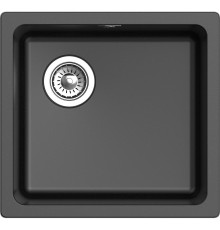 Кухонная мойка RIVELATO RIVELATO Мойка BERKANA 45 1-чаш 485*455, монтаж: универсальный, материал: кварц, цвет: черный