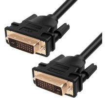 Greenconnect Кабель 12.0m DVI-D, 25M/25M, черный, позолоченные контакты, ферритовое кольцо, двойной экран, OD 8.5mm, 28/28 AWG