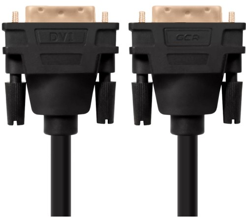 Greenconnect Кабель 12.0m DVI-D, 25M/25M, черный, позолоченные контакты, ферритовое кольцо, двойной экран, OD 8.5mm, 28/28 AWG Greenconnect Кабель 12.0m DVI-D, 25M/25M, черный, позолоченные контакты, ферритовое кольцо, двойной экран, OD 8.5mm, 28/28 AWG
