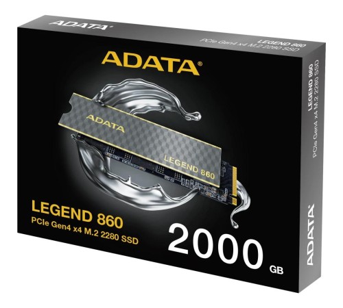 Твердотельный накопитель/ ADATA SSD LEGEND 860, 2000GB, M.2(22x80mm), NVMe 1.4, PCIe Gen 4x4, 3D NAND, R/W 6000/5000MB/s, IOPs н.д./н.д., TBW 640, DWPD 0.2 (5 лет) Твердотельный накопитель/ ADATA SSD LEGEND 860, 2000GB, M.2(22x80mm), NVMe 1.4, PCIe Gen 4x4, 3D NAND, R/W 6000/5000MB/s, IOPs н.д./н.д., TBW 640, DWPD 0.2 (5 лет)