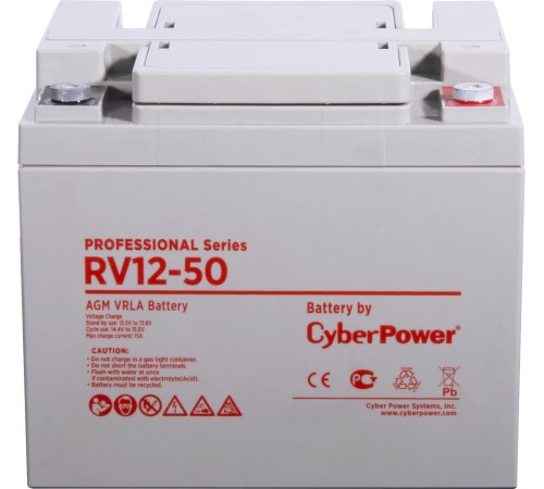 Аккумуляторная батарея PS CyberPower RV 12-50 / 12 В 50 Ач Аккумуляторная батарея PS CyberPower RV 12-50 / 12 В 50 Ач