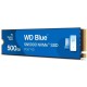 Твердотельный накопитель Western Digital Blue SN5000 SSD M2.2280 PCIe 4.0 500Gb, 5000MBs/4000MBs, TBW 300, WDS500G4B0E, 1 year