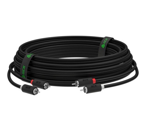GCR Кабель 10.0m аудио 2 х RCA / 2 х RCA , черный, GCR-54124