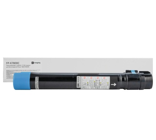 Тонер-картридж F+ imaging, голубой, 17 200 страниц, для Xerox моделей Phaser 7800/7800DN (аналог 106R01570), FP-X7800C (Вскрытая упаковка)