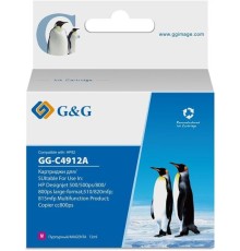 Картридж Cartridge G&G 82 для DesignJet 500/510/800/815/120 пурпурный 69 мл  аналог C4912A  гарантия 36 мес.
