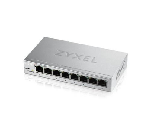 Коммутатор Smart L2 коммутатор Zyxel GS1200-8, 8xGE, настольный, бесшумный, с поддержкой VLAN, IGMP, QoS и Link Aggregation