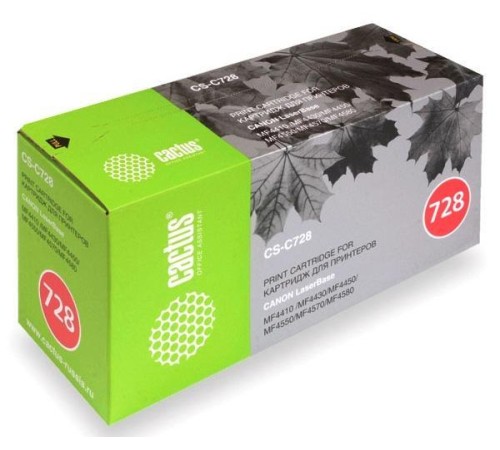-/ Картридж лазерный Cactus CS-C728S 728 черный (2100стр.) для Canon i-Sensys MF4410/4430/4450/4550D