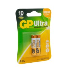 Алкалиновые батарейки GP Ultra Alkaline 24А AАA - 2 шт. на блистере
