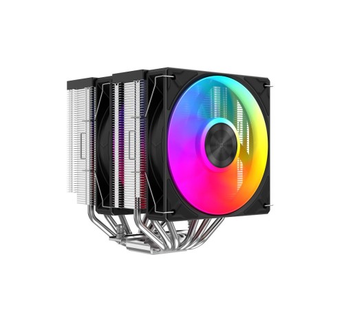 Кулер для процессора/ CPU Cooler SAMA A60L (265W, 4-pin PWM, 156.5mm, 6x6mm, ARGB, 2x120mm, 78CFM, 29dBA, 2200RPM, S: 1851/1700/1200/115X, AM5/AM4, silver)