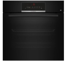 Встраиваемая электрическая духовка BOSCH Serie 4, духовой шкаф электрический, 60 см, 76 л, черный, Auto Pilot 10, 3D Hotair,класс энергоэффективности А, 7 режимов, LCD-дисплей, галогенное освещение, самоочистка EcoClean,проволочные направляющие