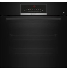 Встраиваемая электрическая духовка BOSCH Serie 4, духовой шкаф электрический, 60 см, 76 л, черный, Auto Pilot 10, 3D Hotair,класс энергоэффективности А, 7 режимов, LCD-дисплей, галогенное освещение, самоочистка EcoClean,проволочные направляющие