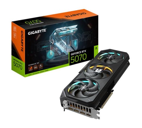 Видеокарта GIGABYTE RTX5070 GAMING OC 12G//RTX5070, HDMI*1, DP*3, 12G,D7