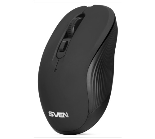 Беспроводная мышь SVEN RX-560SW чёрная (бесшумн. кл. 5+1кл. 800-1600DPI, Soft Touch, блист)