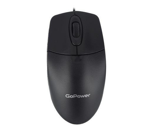 Мышь/ Мышь проводная GoPower GPM01 классическая USB черный (1/100) Мышь/ Мышь проводная GoPower GPM01 классическая USB черный (1/100)
