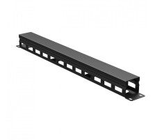 Организатор кабельный с крыш/отв 19" 1U, 40 мм RAL9005